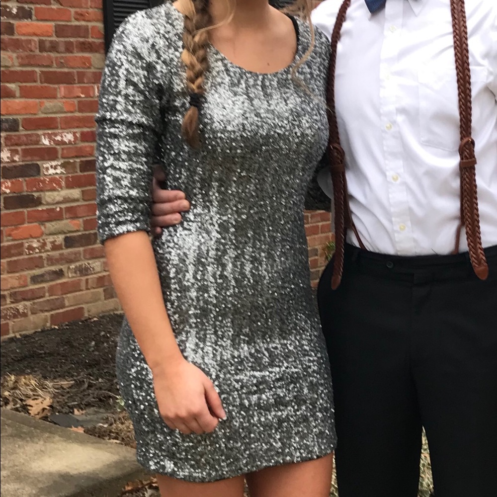 DEPT grey sequin dress